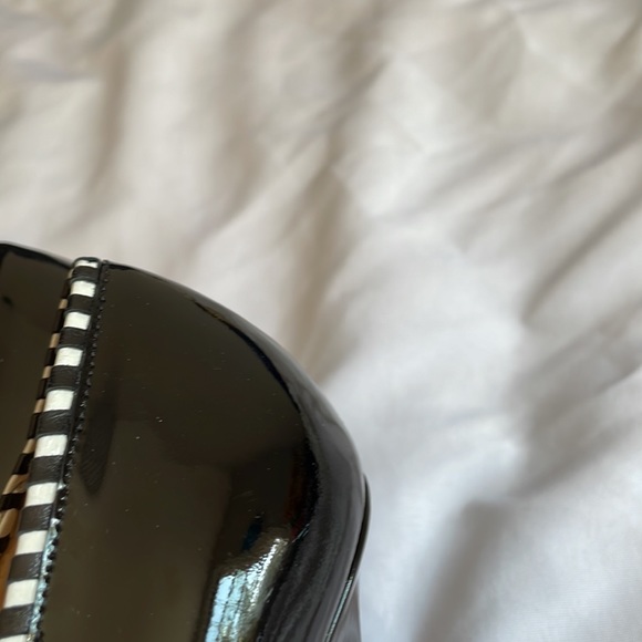 Kate Spade Black with White Trim Accent Patent High Heels Pumps - Picture 10 of 15